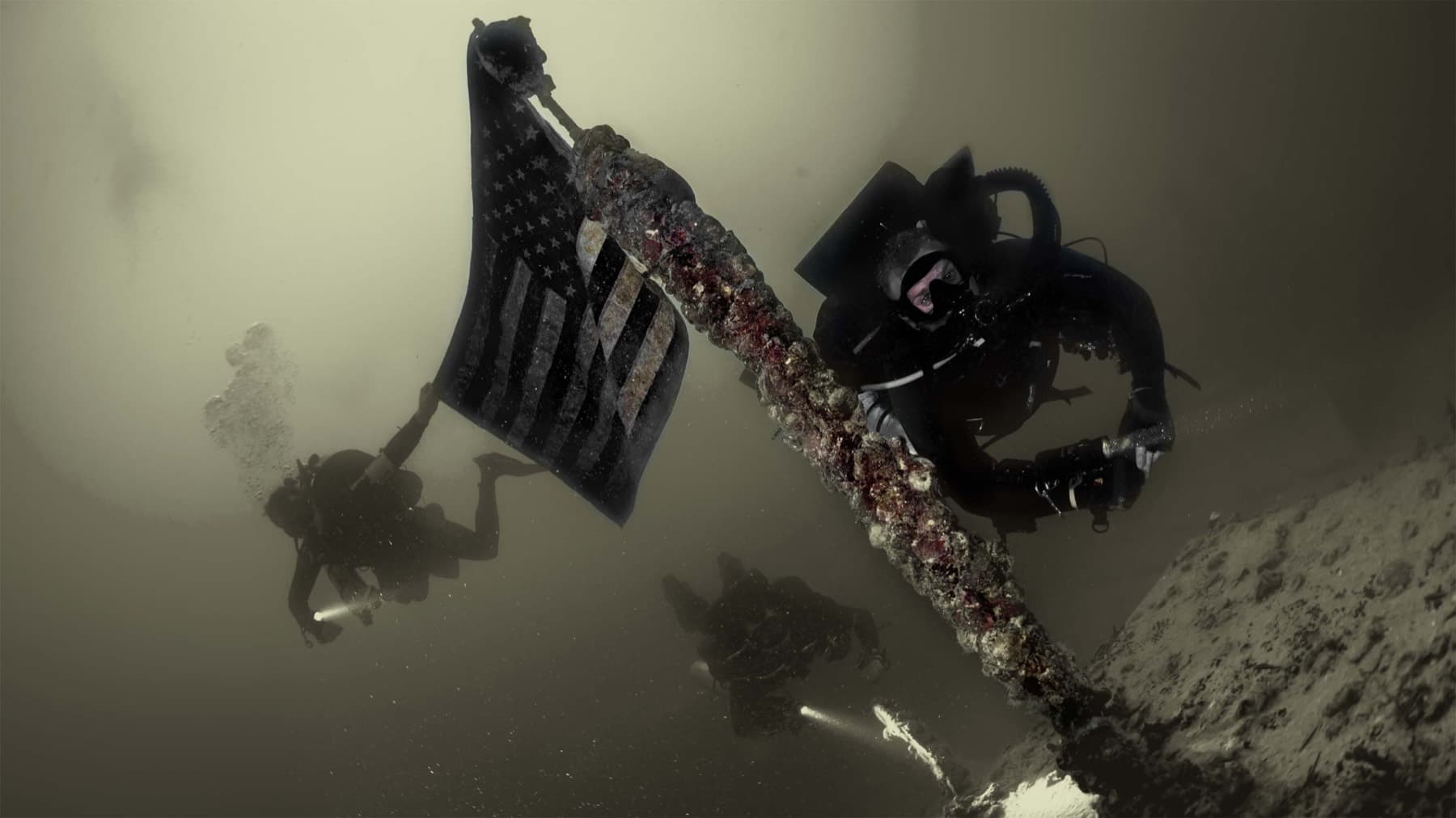 Divers honoring the flag — SDI/TDI veterans program