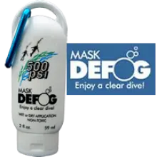 2 Fl.oz. Mask Defog Sport Bottle with Carabineer with Imprint